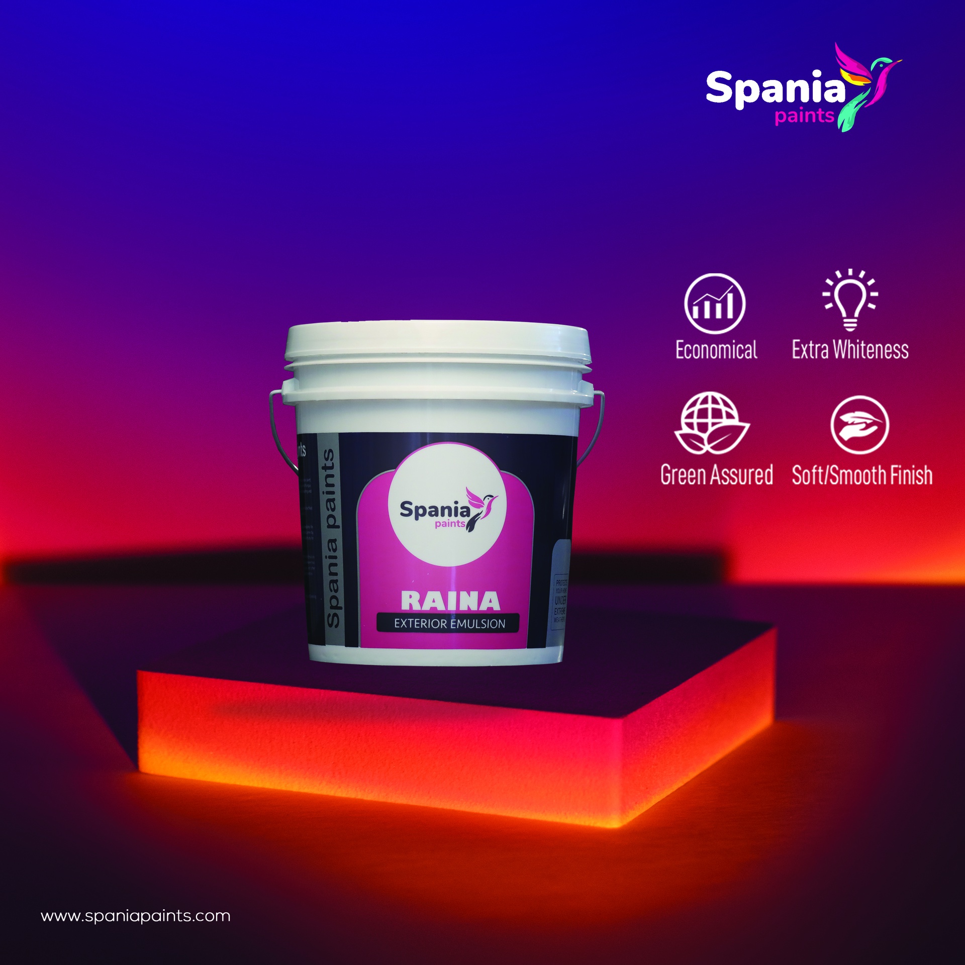 Spania Paints+Raina Silver Ext Eml