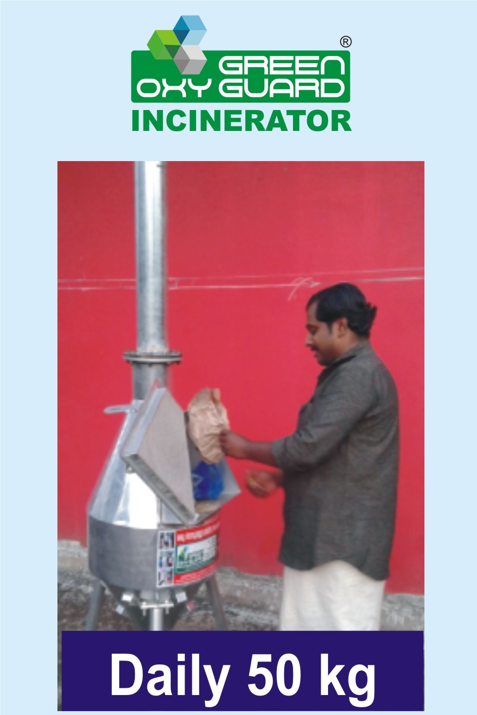 Green Oxy Guard+Waste Plant Incinerator-50Kg