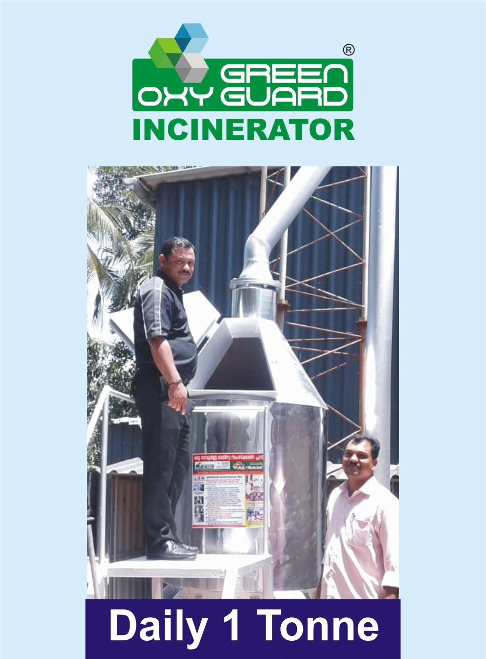 Green Oxy Guard+Waste Plant Incinerator-1Ton